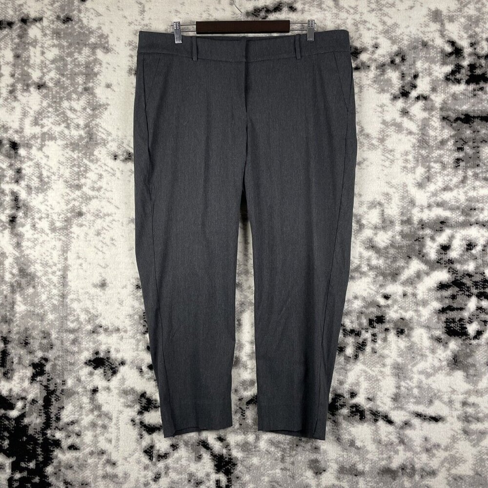 Chicos Fabulously Slimming Pants Womens Size Extra Large Dark Gray Ankle Stretch
